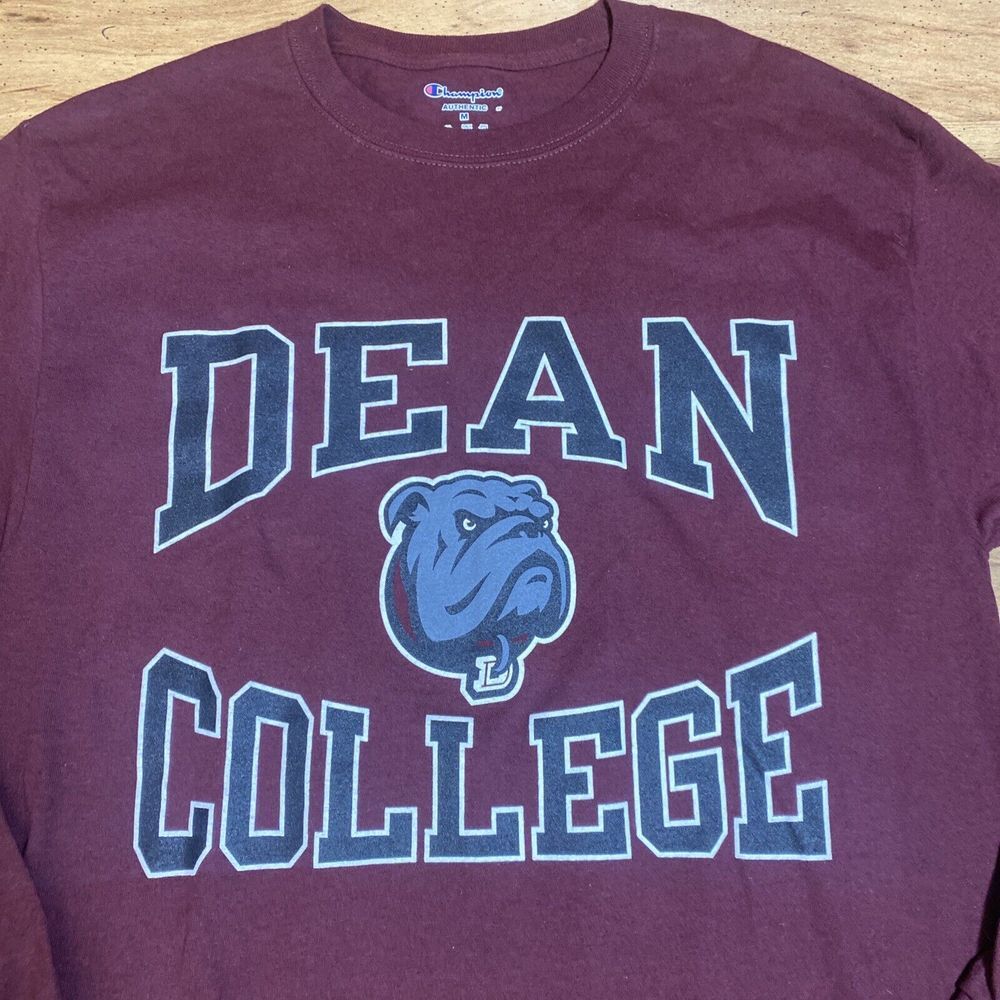 Dean College Men's Medium Champion Authentic Long Sleeve Shirt - Nice! - Picture 2 of 9